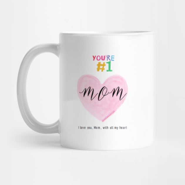 Love you Mom card by Hyunah Yi/Birthday/special day /Love card/ Happy Mothers day card/Mum love card by solsolyi